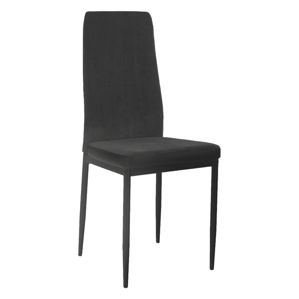 KONDELA Jedálenská stolička, tmavo šedá/čierna, ENRA